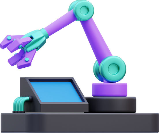 Robotics Process Automation 3D Illustration